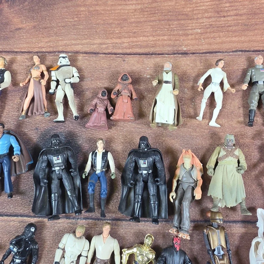 Hasbro Star Wars Action Figure Lot 40+ Pc Multicolor Good Vintage Modern Mix